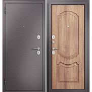 Дверь входная Family Eco MP ED-4 Шоколад букле/Карамель, 2 замка, с ночной задвижкой