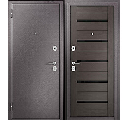 Дверь входная Family Eco MP CR-142 Lakobel Black Шоколад букле/Шоколад ларче, 2 замка