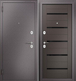 Дверь входная Family Eco MP CR-142 Lakobel Black Шоколад букле/Шоколад ларче, CR-142 Lakobel Black, 2 замка