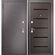Дверь входная Family Eco MP CR-142 Lakobel Black Шоколад букле/Шоколад ларче, 2 замка