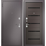 Дверь входная Family Eco MP CR-142 Lakobel Black Шоколад букле/Шоколад ларче, 2 замка, с ночной задвижкой