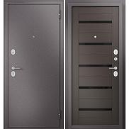 Дверь входная Family Eco MP E-142 Lakobel Black Антрацит букле/Шоколад ларче, E-142 Lakobel Black, 2 замка, с ночной задвижкой