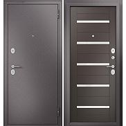 Дверь входная Family Eco MP E-142 Lakobel White Шоколад букле/Шоколад ларче, 2 замка, с ночной задвижкой