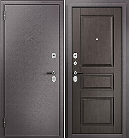 Дверь входная Family Eco MP ED-2 Шоколад букле/Шоколад ларче, ED-2, 2 замка, с ночной задвижкой