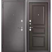 Дверь входная Family Eco MP ED-2 Антрацит букле/Шоколад ларче, ED-2, 2 замка, с ночной задвижкой