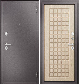 Дверь входная Family Eco MP E-112 Шоколад букле/Светлый венге, E-112, 2 замка, с ночной задвижкой