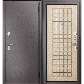 Дверь входная Фэмели Эко МП E-112 Задвижка Шоколад букле/Светлый венге, 2 замка