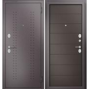 Дверь входная Family Eco MP E-135 Шоколад букле/Шоколад ларче, 2 замка, с ночной задвижкой