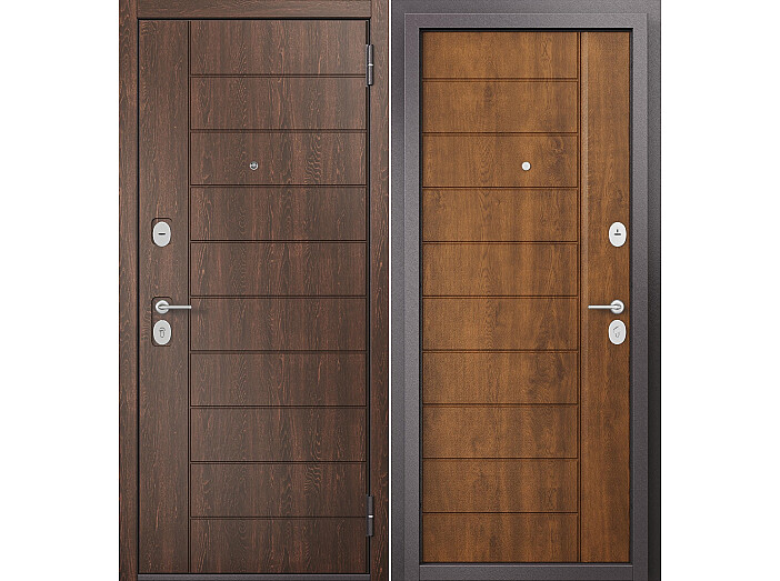 ДМ FAMILY ECO PP Шоколад букле/МДФ Дуб коньяк E-136 МДФ Дуб медовый E-136 205*86 Левая