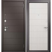 Дверь входная Family Eco PP E-135/E-135 Шоколад ларче/Бьянко ларче, 2 замка