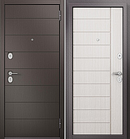 Дверь входная Family Eco PP E-135/E-136 E-135, Шоколад ларче/Бьянко ларче, E-136, 2 замка