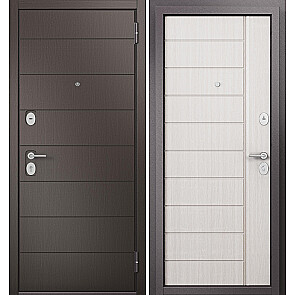 Дверь входная Фэмели Эко ПП E-135/E-136 Шоколад ларче/Бьянко ларче, 2 замка