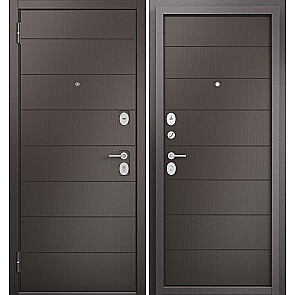 Дверь входная Фэмели Эко ПП E-135/E-135 Задвижка Шоколад ларче/Шоколад ларче, 2 замка