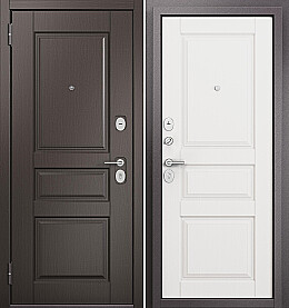 Дверь входная Family Eco PP ED-2/ED-2 ED-2, Шоколад ларче/Белый ларче, ED-2, 2 замка, с ночной задвижкой