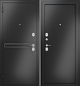 Дверь входная Family Mass MM D-4, Антрацит букле/Антрацит букле, 2 замка, с ночной задвижкой