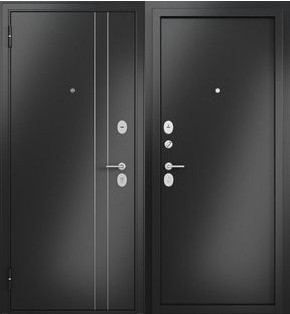 Дверь входная Фэмели Масс ММ Steel Задвижка Антрацит букле/Антрацит букле, 2 замка, с ночной задвижкой