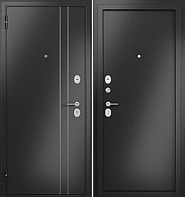 Дверь входная Family Mass MM -5, Антрацит букле/Антрацит букле, 2 замка, с ночной задвижкой