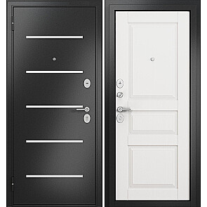 Дверь входная Фэмели Масс МП MD-2 Задвижка Антрацит букле/L-1 Белый ларче, 2 замка