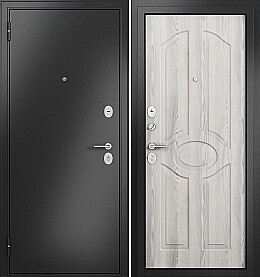 Дверь входная Family Mass MP C-1 Антрацит букле/Ясень ривьера айс, С-1, 2 замка, с ночной задвижкой