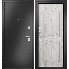 Дверь входная Фэмели Масс МП C-1 Задвижка Антрацит букле/Ясень ривьера айс, 2 замка