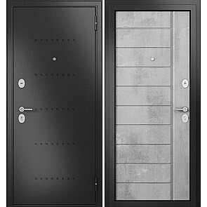 Дверь входная Фэмели Масс МП M-136 Антрацит букле/R-6 Бетон серый, 2 замка