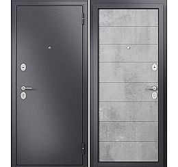 Дверь входная Family Mass MP M-135 Графит букле/Бетон серый