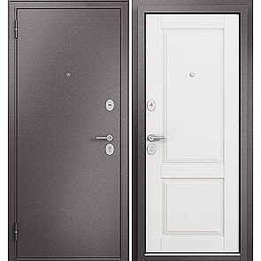 Дверь входная Фэмели Масс МП MD-1 Шоколад букле/Белый ларче, 2 замка