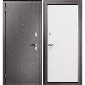 Дверь входная Фэмели Масс МП M-100 Шоколад букле/Белый ларче, 2 замка