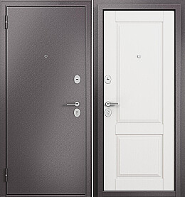 Дверь входная Family Mass MP MD-1 Шоколад букле/Белый ларче, MD-1, 2 замка