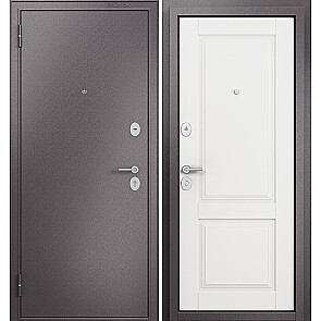 Дверь входная Фэмели Масс МП MD-1 Шоколад букле/Белый софт, 2 замка