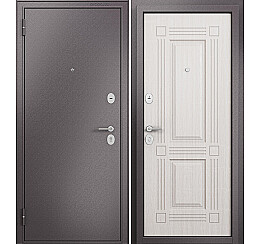 Дверь входная Family Mass MP M-104 Шоколад букле/Бьянко ларче, 2 замка