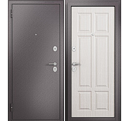 Дверь входная Family Mass MP M-109 Шоколад букле/Бьянко ларче, 2 замка