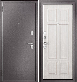 Дверь входная Family Mass MP M-109 Шоколад букле/Бьянко ларче, M-109, 2 замка, с ночной задвижкой