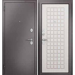 Дверь входная Фэмели Масс МП M-112 Задвижка Шоколад букле/Бьянко ларче, 2 замка