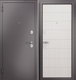 Дверь входная Family Mass MP M-135 Шоколад букле/Бьянко ларче, M-135, 2 замка