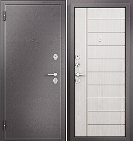 Дверь входная Family Mass MP M-136 Шоколад букле/Бьянко ларче, M-136, 2 замка, с ночной задвижкой