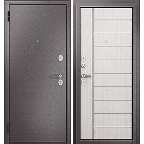 Дверь входная Фэмели Масс МП M-136 Задвижка Шоколад букле/Бьянко ларче, 2 замка