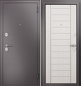 Дверь входная Family Mass MP M-137 Шоколад букле/Бьянко ларче, M-137, 2 замка