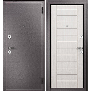 Дверь входная Фэмели Масс МП M-137 Шоколад букле/Бьянко ларче, 2 замка