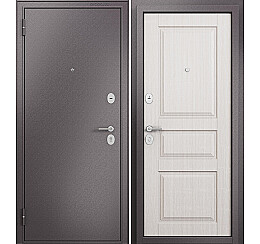 Дверь входная Family Mass MP MD-2 Шоколад букле/Бьянко ларче, 2 замка