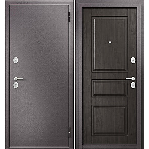 Дверь входная Фэмели Масс МП MD-2 Шоколад букле/Дуб мореный, 2 замка