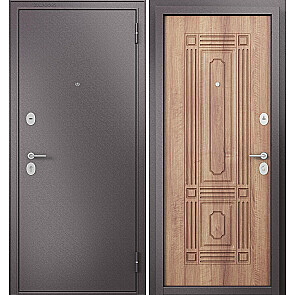 Дверь входная Фэмели Масс МП C-4 Шоколад букле/Карамель, 2 замка