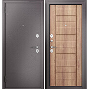 Дверь входная Family Mass MP M-137 Шоколад букле/Карамель, 2 замка, с ночной задвижкой