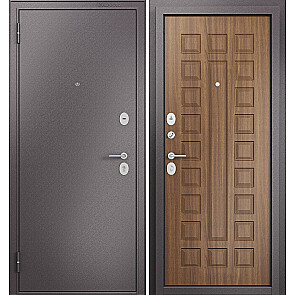 Дверь входная Фэмели Масс МП M-110 Задвижка Шоколад букле/Орех лесной, 2 замка