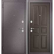 Дверь входная Фэмели Масс МП 109 Шоколад букле/Шоколад ларче, 2 замка