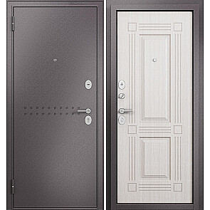 Дверь входная Фэмели Масс МП M-104 Задвижка Шоколад букле/R-4 Бьянко ларче, 2 замка