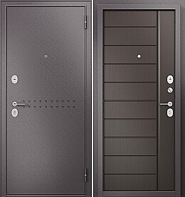 Дверь входная Family Mass MP M-136 R-4, Шоколад букле/Шоколад ларче, М-136, 2 замка, с ночной задвижкой