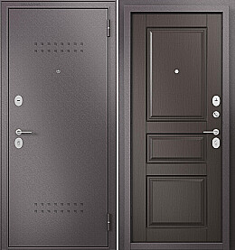 Дверь входная Family Mass MP MD-2 R-5, Шоколад букле/Шоколад ларче, MD-2, 2 замка, с ночной задвижкой