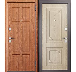 Дверь входная Family Mass PP M-109/M-105 Дуб золотой/Дуб выбеленный, 2 замка