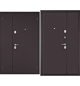 Дверь входная Mega Standart MM (порог) Шоколад букле/Шоколад букле, 2 замка, с ночной задвижкой